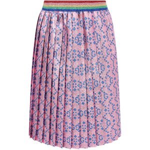 Gucci Pink Girl Skirt With Azure Iconic Double Gg