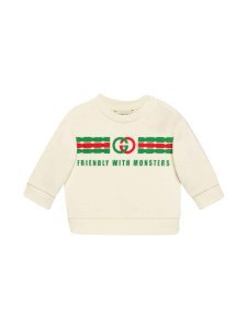 Gucci White Sweatshirt With Frontal Logo