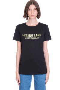 Helmut Lang Logo Baby Tee T-shirt In Black Cotton
