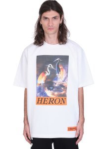 HERON PRESTON Heron Times T-shirt In White Cotton