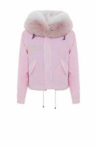 Mr & Mrs Italy - Jazzy cropped parka for woman with fox fur