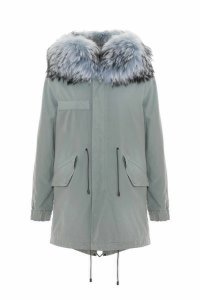 Mr & Mrs Italy - Jazzy parka midi for woman with raccoon fur