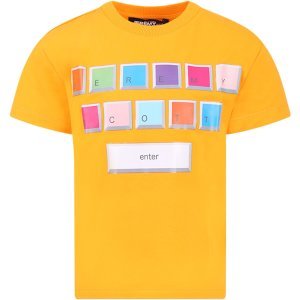 Jeremy Scott Orange Boy T-shirt With Black Logo
