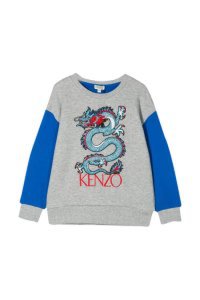 Kenzo Kids Dragon Print Long Sleeve T-shirt