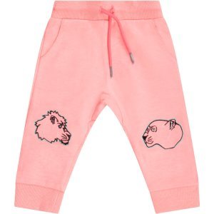 Kenzo Kids Pink Girl Sweatpants With Tigers