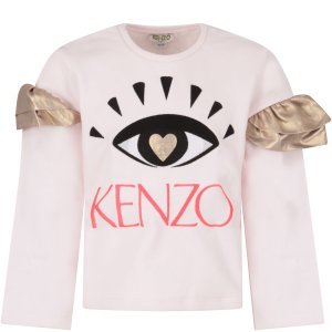 Kenzo Kids Pink Girl Sweatshirt With Iconic Eye