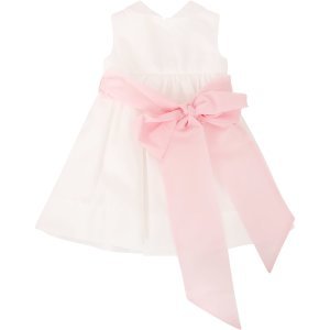 Little Bear White Dress With Pink Bow