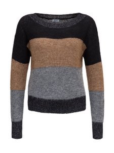 Liu-Jo Color Block Alpaca Sweater