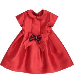 LòLò Red Girl Dress With Red And Blue Bow