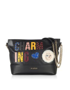 Love Moschino Black Charming Eco- Leather Shoulder Bag
