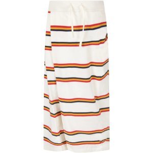 Marni Ivory Girl Pants With Colorful Stripes