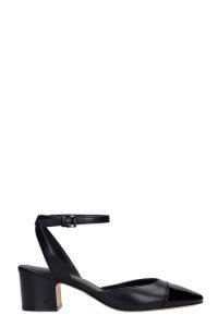 Michael Kors Brie Sandals In Black Leather