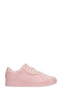 Michael Kors Keating Sneakers In Rose-pink Leather