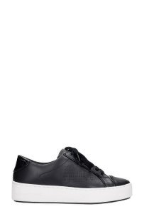 Michael Kors Kirby Sneakers In Black Leather