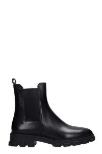 Michael Kors Ridley Low Heels Ankle Boots In Black Leather