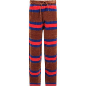 Mini Rodini Brown Kids Sweatpants With Colorful Stripes