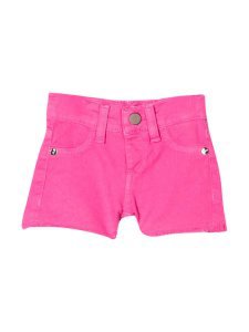 Miss Blumarine Pink Denim Shorts With Embroidered Logo