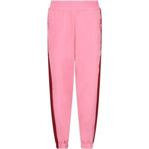 Molo Pink Girl Pants With Red Stripes
