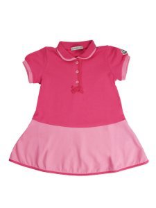 Moncler Fuchsia And Pink Short Sleeve Dress With Culotte