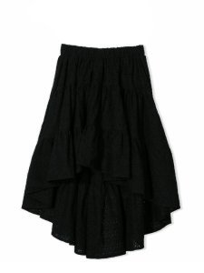 Monnalisa Black Cotton Skirt