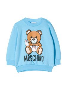 Moschino Light Blue Sweatshirt With Toy Press
