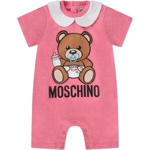Moschino Pink Babygirl Rompers With Baby Teddy Bear