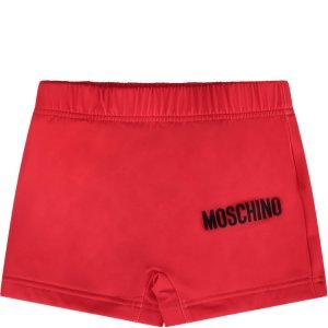 Moschino Red Babyboy Swim With Logo