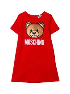 Moschino Red Teen Dress With Toy Press