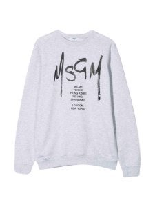 MSGM Grey Sweatshirt With Logo