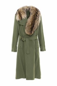 Nick Wooster Unisex Trench With Fur Scarf