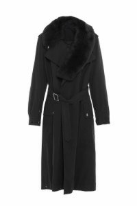 Nick Wooster Unisex Trench With Shearling Scarf