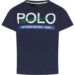 Ralph Lauren Blue Boy T-shirt With Logo