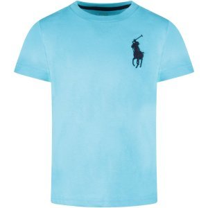 Ralph Lauren Light Blue Boy T-shirt With Blue Iconic Pony