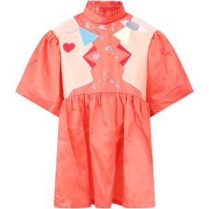 Raspberry Plum Pink hannahgirl Dress With Colorful Figures