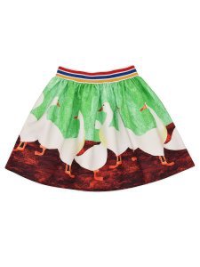 Stella Jean Geese Print Skirt