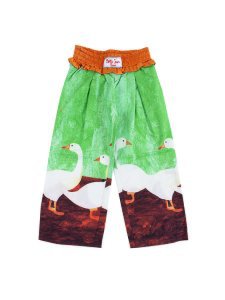 Stella Jean Girl Trousers Printed With Geese