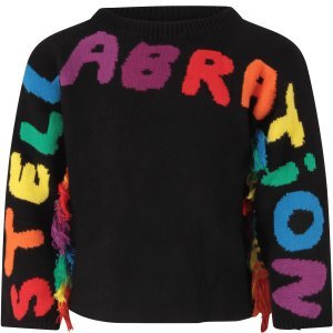 Stella McCartney Kids Black Girl Sweater With Logo
