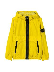 Stone Island Junior Yellow Lightweight Jacket With Hood