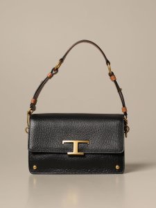 Tods Shoulder Bag Tods Bag In Macro-grain Leather With Logo