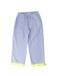 Touriste Pants With Fluo Fringes Fant Micro Blue Polka Dots