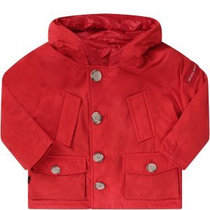 Woolrich Red Babyboy artic Parka With Logo
