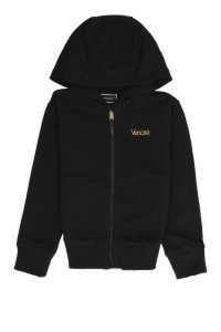 Young Versace full zip cotton hoodie
