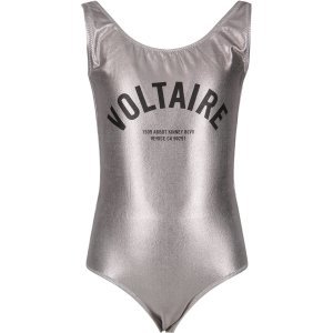 Zadig & Voltaire Silver Girl Swimsuit With Logo
