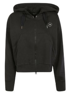 Adidas By Stella Mccartney - Zipped logo hooded jacket