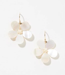 LOFT Flower Drop Earrings