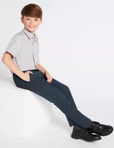 Marks & Spencer - 2 pack boys' skinny leg trousers blue