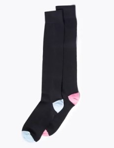 Marks & Spencer - 2 pack cotton rich knee high socks black