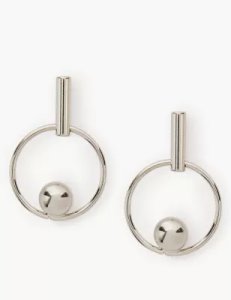 Circle Ball Stud Earrings silver