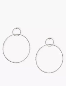 Circle Drop Earrings silver