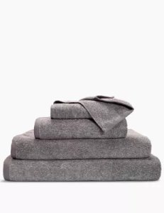 Cotton Block Marl Towel grey